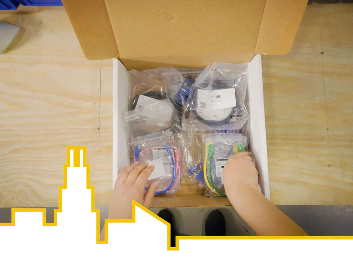 Assembled SmartKIT for an AV customer ready for install on their project