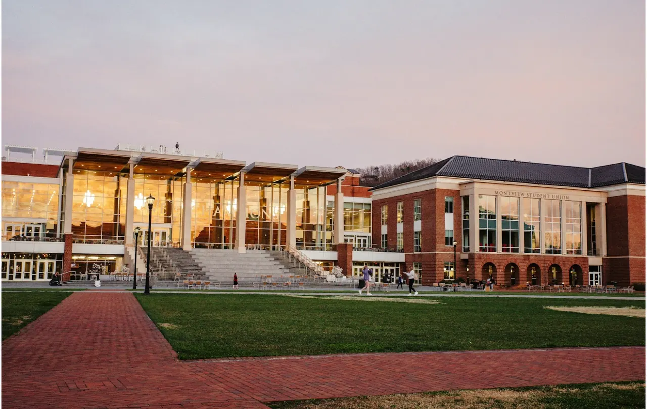 Modern university broadcast and AV control facility with integrated lighting, networking, and wired infrastructure supporting wireless systems
